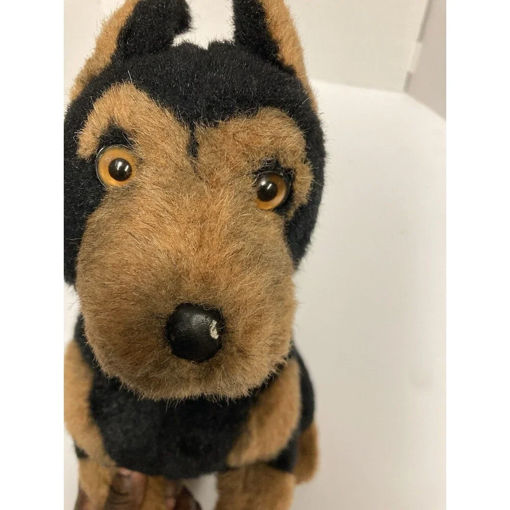 Russ Plush Dog Stuffed Animal Black & Tan Small 1994 Vintage MPN 7864